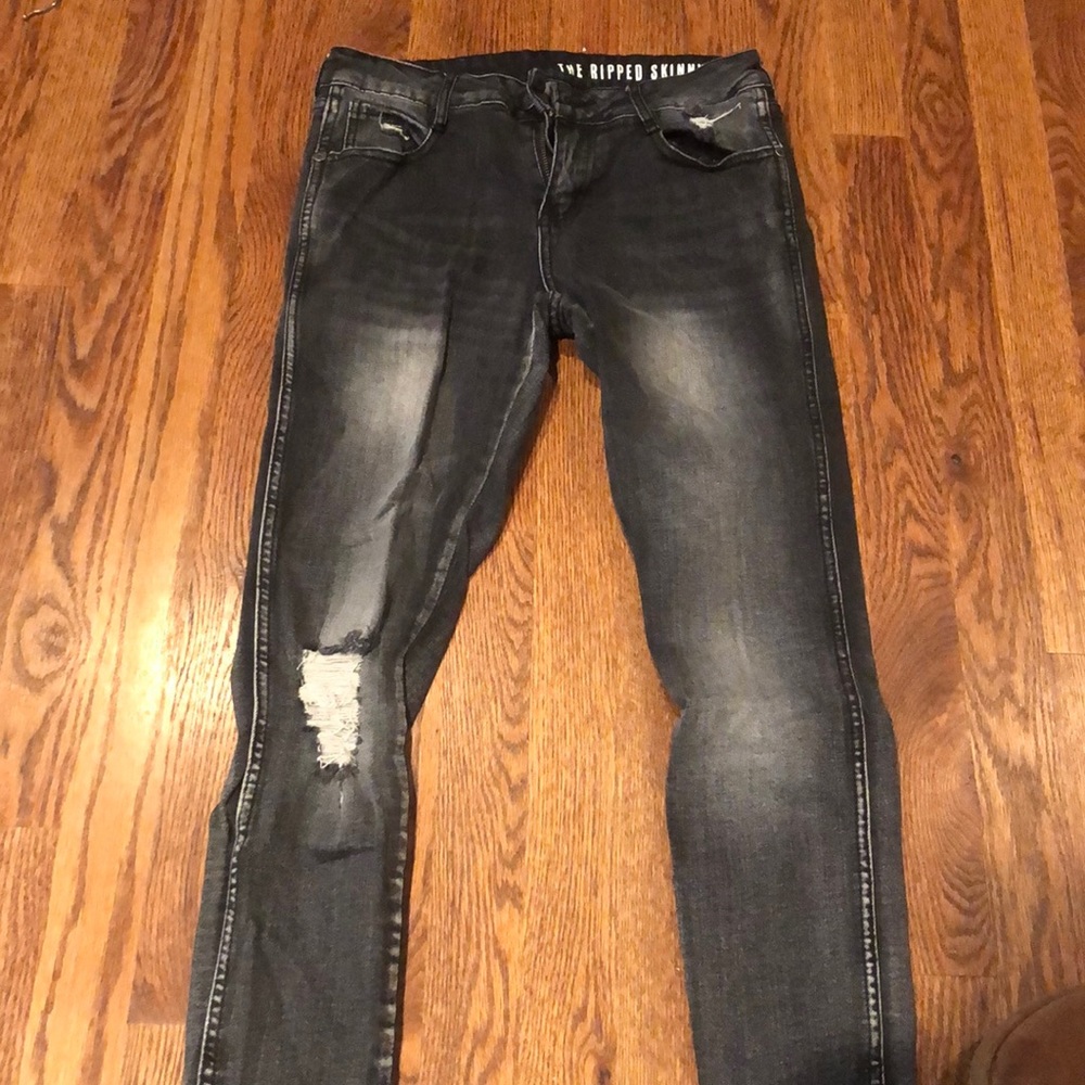 Worn once gray skinny jeans